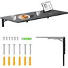 Maclean MC-128 B Scaffale/Piano pieghevole 100x40 cm Nero Montaggio a parete 50