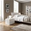 DecHome Comodino 2 Cassetti Set 2 Comodini 49x38x41 Bianco Manitoba DecHome