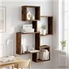 vidaXL Mensole Cubo da Parete con lo scaffale Legno ingegnerizzato Mensola vidaXL