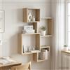 vidaXL Mensole Cubo da Parete con lo scaffale Legno ingegnerizzato Mensola vidaXL