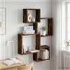 vidaXL Mensole Cubo da Parete con lo scaffale Legno ingegnerizzato Mensola vidaXL