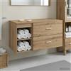 vidaXL Set di mobili per il bagno 2 pz Legno ingegnerizzato Mobili Salvaspazio vidaXL