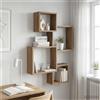 vidaXL Mensole Cubo da Parete con lo scaffale Legno ingegnerizzato Mensola vidaXL