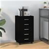 vidaXL Cassettiera da Ufficio con Ruote Cassetti 33x38x63 cm Bianca/Quercia vidaXL