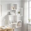 vidaXL Mensole Cubo da Parete con lo scaffale Legno ingegnerizzato Mensola vidaXL