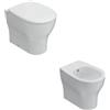 Globo SET COMPLETO VASO BIDET E COPRIVASO GLOBO GRACE SENZA BRIDA A TERRA