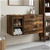 vidaXL Set di mobili per il bagno 2 pz Legno ingegnerizzato Mobili Salvaspazio vidaXL