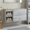 vidaXL Set di mobili per il bagno 2 pz Legno ingegnerizzato Mobili Salvaspazio vidaXL