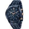 Sector No Limits Orologio Sector 670 R3253540005 Watch Multifunzione Acciaio Blu Oro rosa Uomo