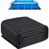 VEVOR Rettangolare Rivestimento per Piscina, Rivestimento Piscine Fuori Terra, Tappetino Piscina Extra Spesso, Materiale Tessuto Geotessile Riciclato Sottofondo, 366 x 732 cm 180 g/m² Nero