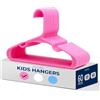 SereneLife 60 Grucce Appendiabiti in Plastica, Appendiabiti Antiscivolo e Salvaspazio per Abiti, Maglioni e Vestiti da Bambini, Stampelle Armadio Rosa