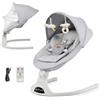kk Kinderkraft Kinderkraft TULSY - Altalena elettrica, 5 livelli di intensità, sedia a dondolo per neonati, 12 melodie preimpostate, giocattoli rimovibili, regolabile, leggera, Bluetooth e USB, cintura a 5 punti