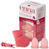 Enna Cycle Easy Coppetta Mestruale con Applicatore | Taglia S | 2 Coppette | Con sterilizzatore | Silicone medicale | Made in Spagna | Fino a 12 ore | Riutilizzabile | 17 ml