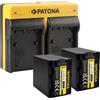 PATONA 2x Batteria Patona + caricabatteria DUAL USB per Sony HDR-PJ780E,HDR-PJ780VE