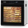 VEVOR Essiccatore per Alimenti, 10 Vassoi in Acciaio Inox, Essiccatore Elettrico per Alimenti da 1000 W con Temperatura Regolabile e Timer da 24 Ore, per Carne Secca, Frutta, Verdura, Erbe Aromatiche