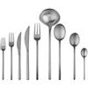 Mepra, Set di Posate Due, 75 Pezzi, Ice, Made in Italy, Lavastoviglie, Servizio Posate 6 Persone, Stile Contemporaneo
