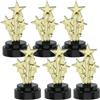 amscan Hollywood Gold Stars Award con Base Nera, 7,6 cm (6 Pezzi) - 1 Confezione, Oro/Nero, 1 l
