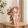 Statuetta di Ragazza Eleganti Statuetta in Resina Moderno per Ufficio,