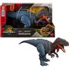 Mattel Jurassic World La Rinascita Abelisauro Ruggito Selvaggio, dinosauro gioca