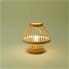 Lampada da Tavolo in Bambù Intrecciato Fatto a Mano Lanterna da Tavolo Etnica