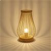 Lampada da Tavolo in Bambù Intrecciato Fatto a Mano Lanterna da Tavolo Etnica