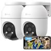 EZVIZ C8c 2MP 2PK Telecamera di Sorveglianza Wi Fi da Esterno a 360° con Auto