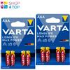 VARTA 8x VARTA Longlife Max Power AAA LR03 1.5V Batterie Alkaline MN2400