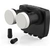 DUR-line 6° Monoblock Twin LNB,Astra 19.2°E + Hotbird 13°E,2 partecipanti & 2 sa