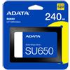 Adata Ultimate SU650 240GB SSD Interno 2.5" SATA 520MB/s Hard Disk Stato Solido