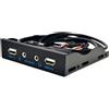 No Hub USB 2.0 A 2 Porte Pannello Frontale USB 2.0 per PC Computer Nero A6S47914