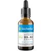 BIOHERBA Vitamina D3 + K2 Gocce - Formula ad alto dosaggio con MK-7 e olio MCT | 50 ml Ve