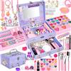 POWLYB Trucchi Bambina Set, Sicuro e Atossico e Lavabile Valigetta Trucchi Bambi