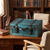 Bauletto di Legno con Fibbie Portatile Scatola con Coperchio Decorativo