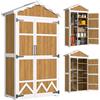 Outsunny Casetta da giardino in legno, 105 x 55 x 179 cm, capannone da giardino