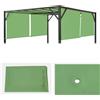 Mendler Teli di ricambio copertura tetto per gazebo Baia poliestere 4x4m - verde