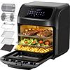LLIVEKIT Friggitrice ad Aria 12L per Famiglia 3-6 Persone Forno ad Aria Calda 12
