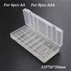 none 4/6/8/10 Grid AA AAA portabatterie in plastica custodia Organizer contenitore