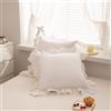 2PCS Federa Cuscino Copertura Quadrata Con Balza Cotone Misto No Core 45x45cm