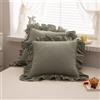 2PCS Federa Cuscino Copertura Quadrata Con Balza Cotone Misto No Core 45x45cm