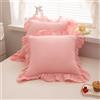 2PCS Federa Cuscino Copertura Quadrata Con Balza Cotone Misto No Core 45x45cm