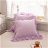 2PCS Federa Cuscino Copertura Quadrata Con Balza Cotone Misto No Core 45x45cm