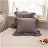 2PCS Federa Cuscino Copertura Quadrata Con Balza Cotone Misto No Core 45x45cm
