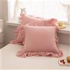 2PCS Federa Cuscino Copertura Quadrata Con Balza Cotone Misto No Core 45x45cm