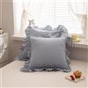 2PCS Federa Cuscino Copertura Quadrata Con Balza Cotone Misto No Core 45x45cm