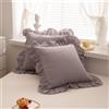 2PCS Federa Cuscino Copertura Quadrata Con Balza Cotone Misto No Core 45x45cm
