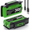 Batteria Ricaricabile per Xbox Controller 2x3600Mwh Con Indicatore LED e Cavo