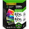 INKYEAH Cartucce 62 XL Nero e Colore 750/450 Pagine Ricambio per Cartucce HP 62 Nero e