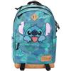 Bioworld Disney Stitch Tropical Print 17.5" Hooded Backpack