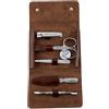 Alpen SET MANICURE ALPEN 5 PEZZI INOX CON ASTUCCIO IN PELLE MARRONE