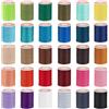 OLYCRAFT 30 Rotoli 30 Colori Filo Cerato in Poliestere 1 mm Ritorto Cucitura Fil